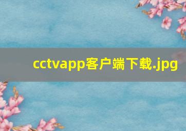 cctvapp客户端下载