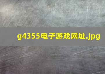 g4355电子游戏网址